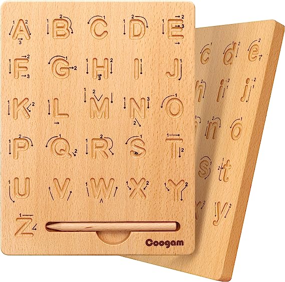 WOODEN ALPHABET TRACING BOARD